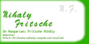 mihaly fritsche business card